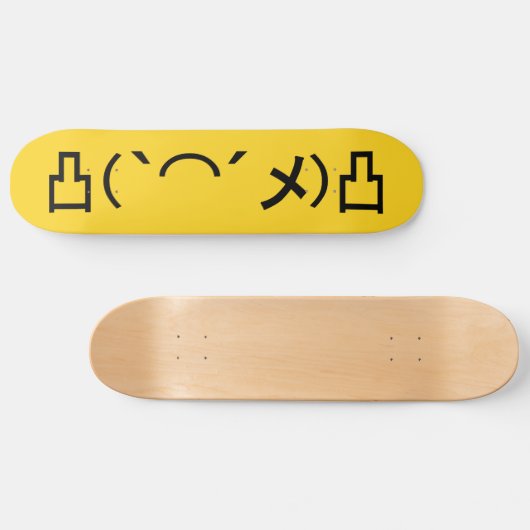 Mo' Angry Emoticon Japans Kaomoji Skateboard (Horizontaal)