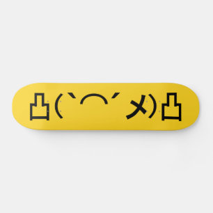 Mo' Angry Emoticon Japans Kaomoji Skateboard