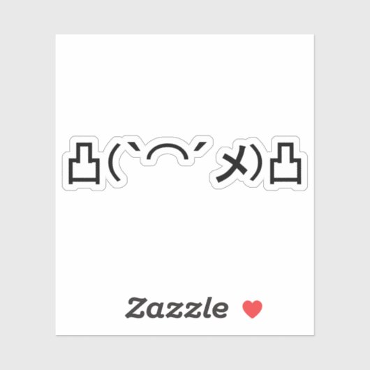 Mo' Angry Emoticon Japans Kaomoji Sticker (Vel)