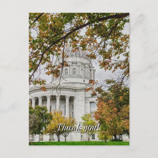 MO Capitol Herfst Dankjewel Ansichtkaart Briefkaart (Voorkant)