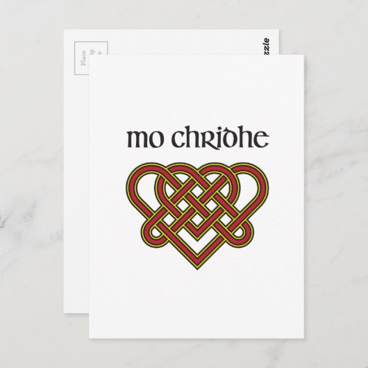 Mo Chridhe - Mijn hart in het Gaelisch Briefkaart (Voorkant / Achterkant)