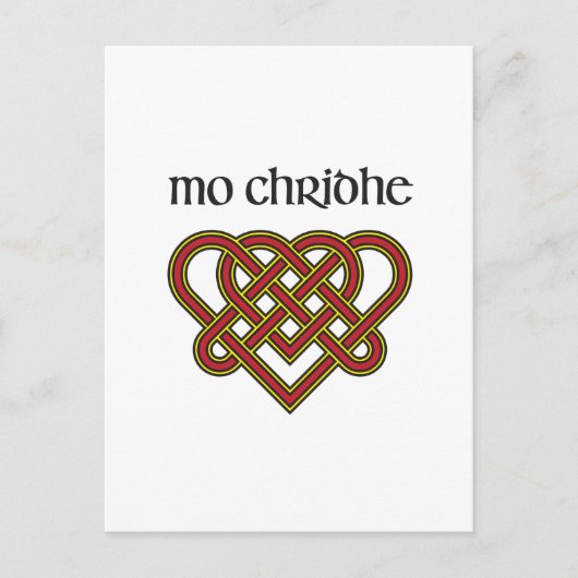 Mo Chridhe - Mijn hart in het Gaelisch Briefkaart (Voorkant)