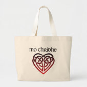 Mo Chridhe - Mijn hart in het Gaelisch Grote Tote Bag (Voorkant)