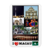 MO Macau - I Love Mosaic - Magneet (Verticaal)