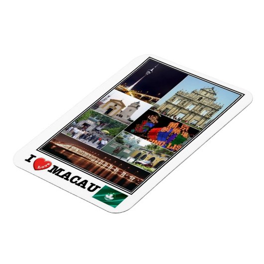 MO Macau - I Love Mosaic - Magneet (Linkerzijde)