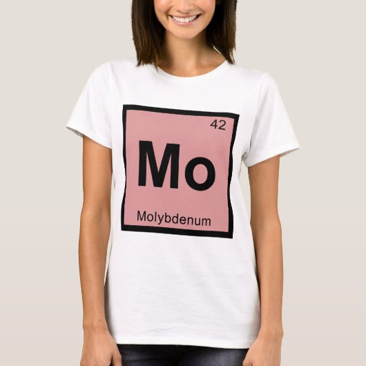 Mo - Molybdenumchemie Periodieke Tabelsymbool T-shirt (Voorkant)