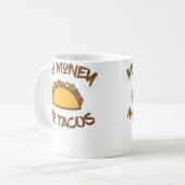 Mo Money Mo Tacos Taco Funny Tacos Koffiemok (Voorkant links)