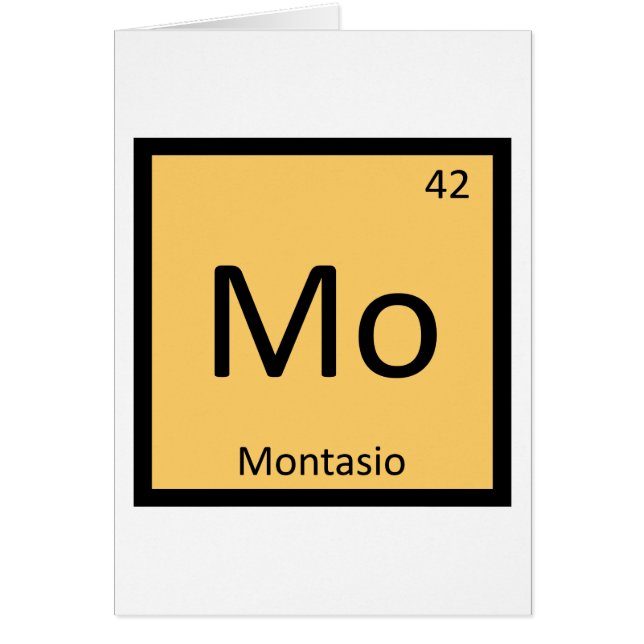 Mo - Montasio-kaaschemie Periodieke Tabel (Voorkant)
