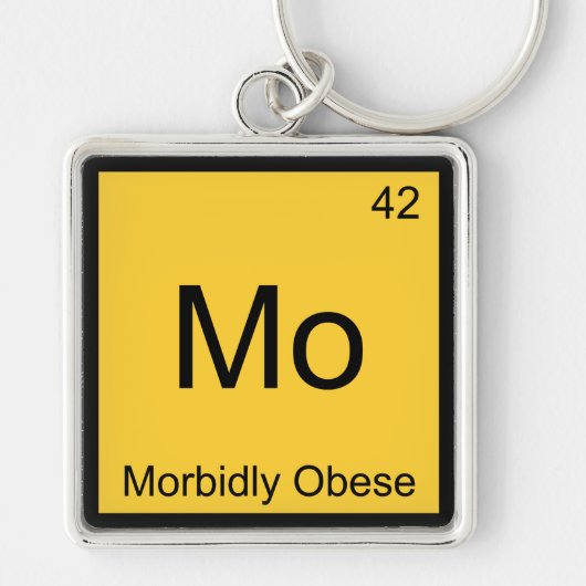 Mo - Morbidly Obese Grappig Chemie Element T-shirt Sleutelhanger (Voorkant)