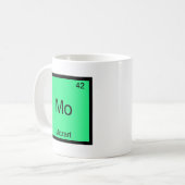 Mo - Mozart Funny Chemistry Element Symbol T-shirt Koffiemok (Voorkant links)