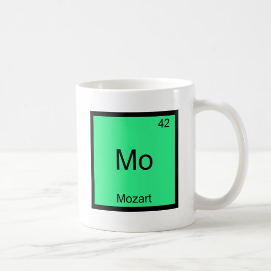Mo - Mozart Funny Chemistry Element Symbol T-shirt Koffiemok (Rechts)