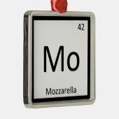 Mo - Mozzarella Kaas Chemistry Periodic Table Metalen Ornament (Rechts)