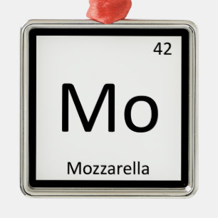 Mo - Mozzarella Kaas Chemistry Periodic Table Metalen Ornament