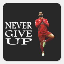 Mo salah nooit opgeven comic cartoon T-Shirt Vierkante Sticker