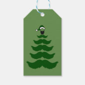 Mo snor kerstboom baard Man Topper groen Cadeaulabel (Voorkant)