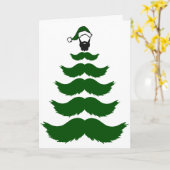 Mo Snorhaar Kerstboom Baard Groene Snor Kaart (Gele Bloem)