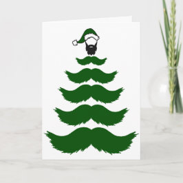 Mo Snorhaar Kerstboom Baard Groene Snor Kaart