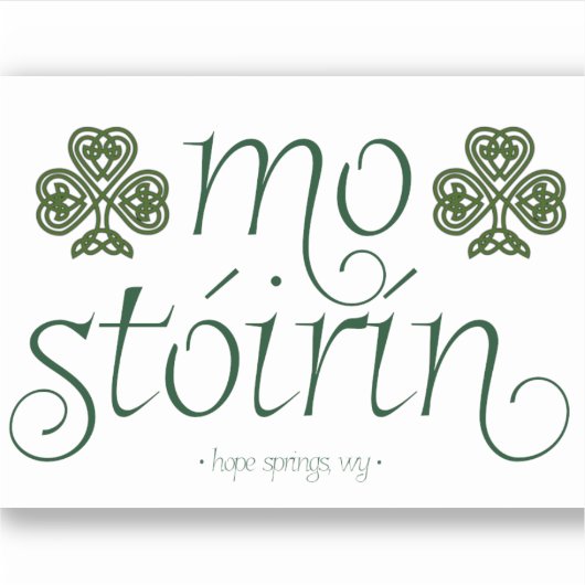 Mo Stóirín - Hope Springs, WY sticker (Voorkant)