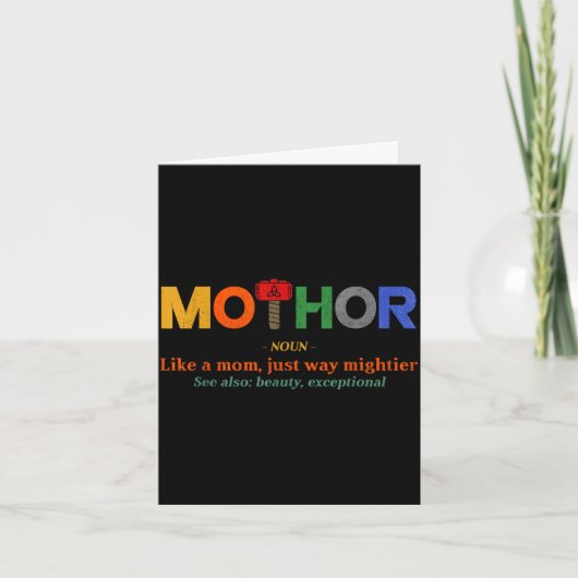 Mo-thor als een moeder veel machtiger moederdag vr kaart (Voorkant)