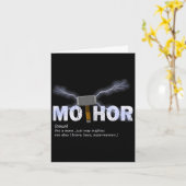 Mo-thor als moeder manier machtiger grappige moede kaart (Gele Bloem)