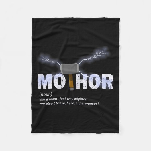 Mo-thor zoals moeder is gewoon machtiger grappige  fleece deken (Voorkant)