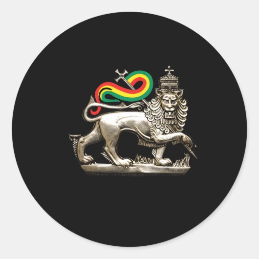 Moa Anbessa Haile Selassie Ronde Sticker (Voorkant)