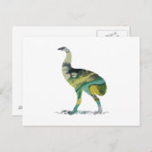 Moa Bird Art Briefkaart (Voorkant / Achterkant)