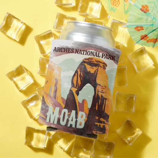 Moab Arches National Park Utah Delicate Arch Retro Blikjeskoeler (Insitu Zomer)