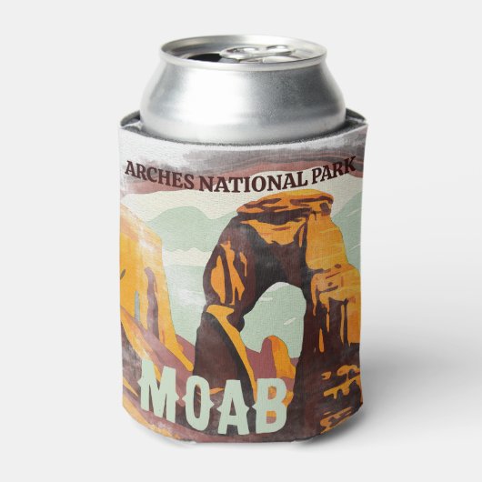 Moab Arches National Park Utah Delicate Arch Retro Blikjeskoeler (Blikje Voorkant)