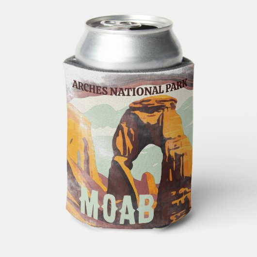 Moab Arches National Park Utah Delicate Arch Retro Blikjeskoeler (Blikje Achterkant)