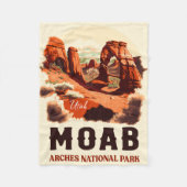 Moab Arches National Park Utah Delicate Arch Retro Fleece Deken (Voorkant)