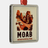 Moab Arches National Park Utah Delicate Arch Retro Metalen Ornament (Rechts)
