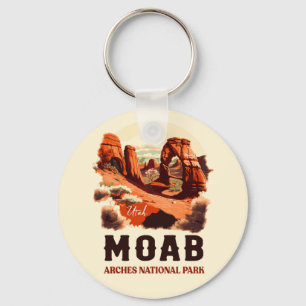 Moab Arches National Park Utah Delicate Arch Retro Sleutelhanger