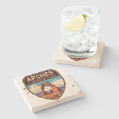 Moab Arches National Park Utah Delicate Arch Retro Stenen Onderzetter (Zijkant)