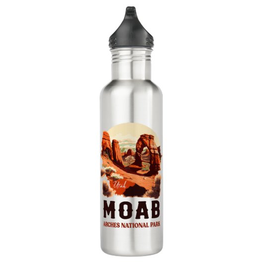 Moab Arches National Park Utah Delicate Arch Retro Waterfles (Rechts)