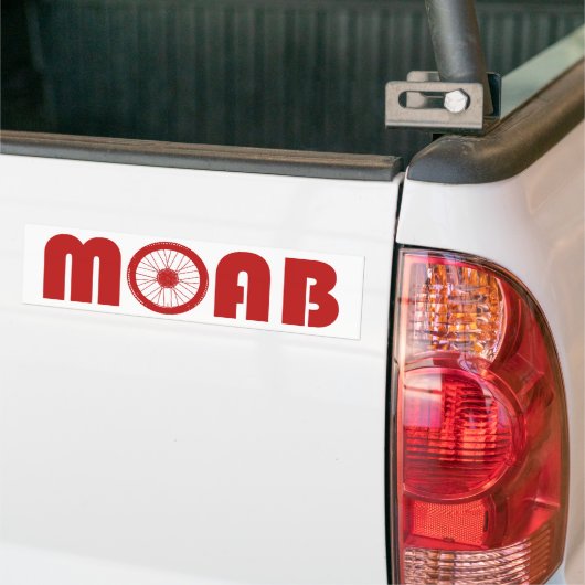 Moab (Bike Wheel) Bumpersticker (Op Truck)