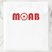 Moab (Bike Wheel) Ovale Sticker (Tas)