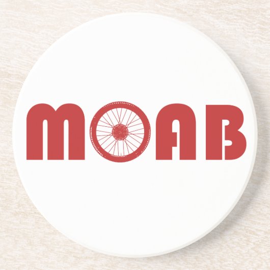 Moab (Bike Wheel) Zandsteen Onderzetter (Voorkant)