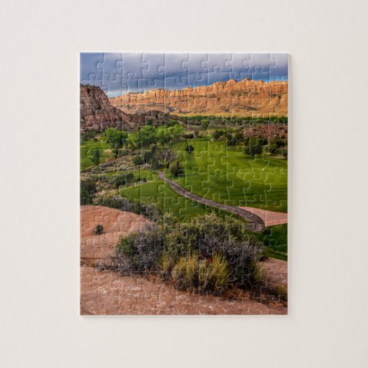 Moab Desert Canyon Golf Course op Sunrise Legpuzzel (Verticaal)