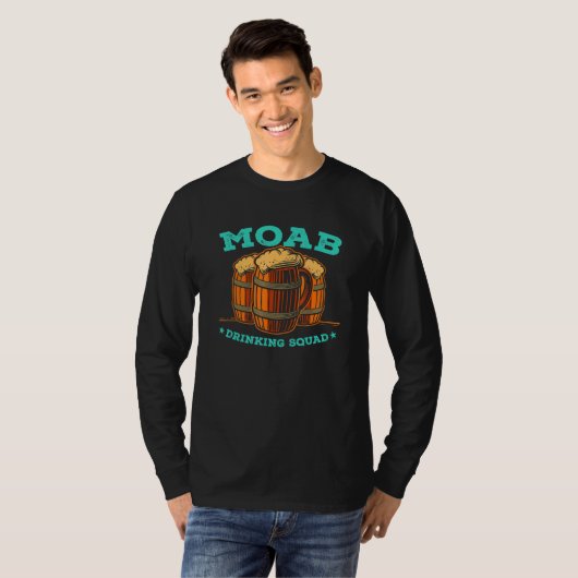 Moab Drink Squad Utah Homebrouwerij Ut Brewery Al T-shirt (Voorkant volledig)