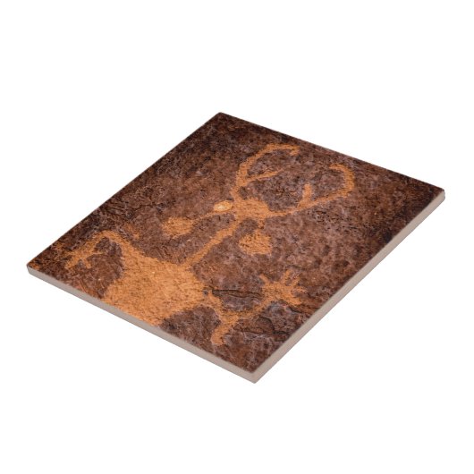 Moab Man Petroglyph Portrait - Utah Tegeltje (Zijkant)