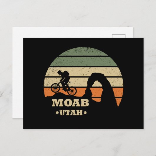 Moab mtb mountainbiking feestdagenkaart (Voorkant / Achterkant)