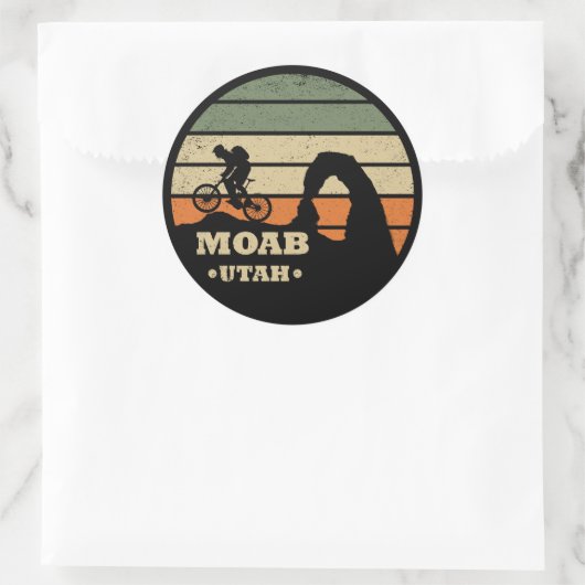 Moab mtb mountainbiking ronde sticker (Tas)