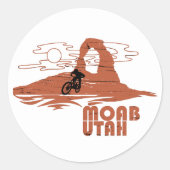 Moab mtb mountainbiking ronde sticker (Voorkant)
