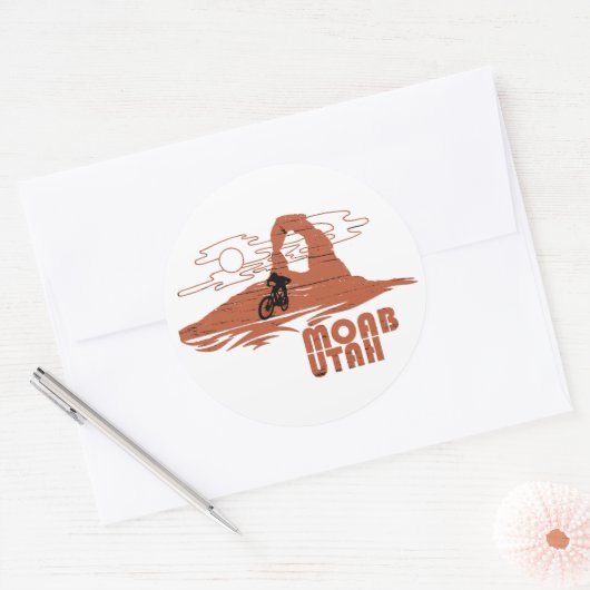 Moab mtb mountainbiking ronde sticker (Envelop)