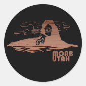 Moab mtb mountainbiking ronde sticker (Voorkant)
