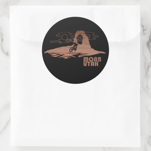 Moab mtb mountainbiking ronde sticker (Tas)