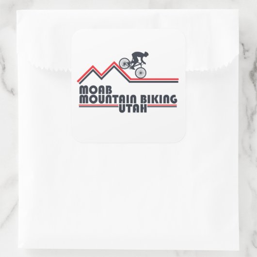 Moab mtb mountainbiking vierkante sticker (Tas)