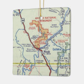 Moab Retro Map Keramisch Ornament (Links)