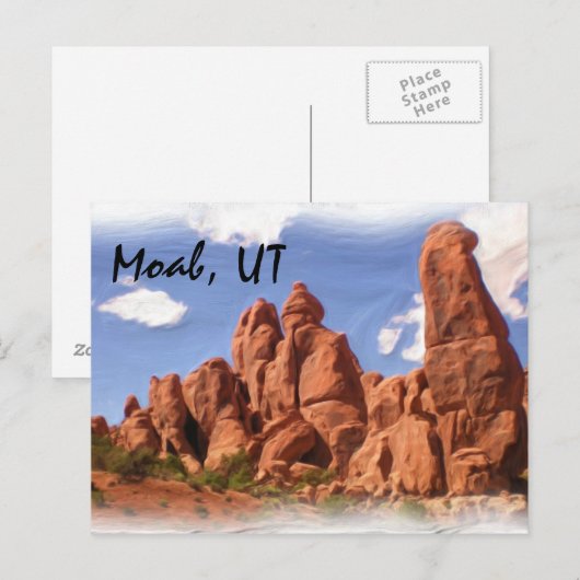 Moab, UT briefkaart (Voorkant / Achterkant)